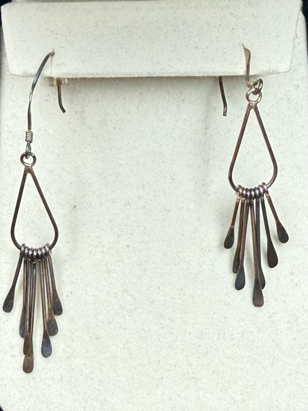 Silver Teardrop Fringe Earrings - Women Jewelry